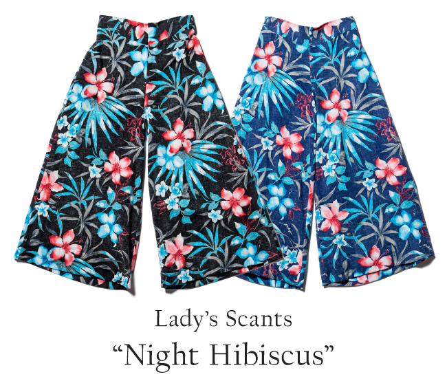 PAIKAJIアロハシャツ レディーススカンツ/Night Hibiscus