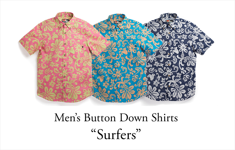 Mens Button Down Shirts Surfers