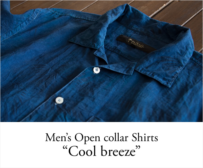 Paikaji アロハシャツ 琉球藍染 メンズアロハシャツ Cool Breeze Paikaji アロハシャツ 琉球藍染 メンズアロハシャツ Cool Breeze