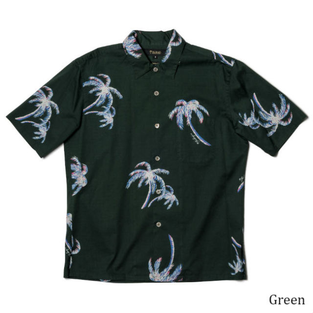 メンズ半袖アロハシャツ/Grand Palm Tree