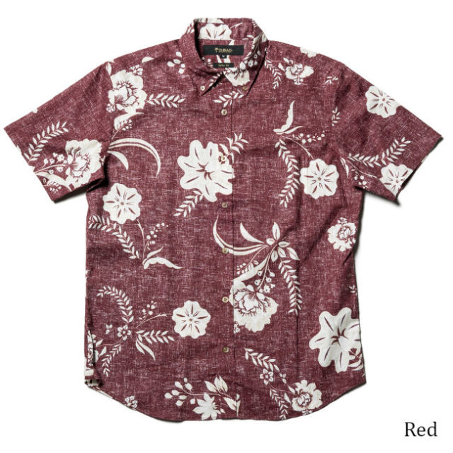 メンズ半袖アロハシャツ/Aphelandra