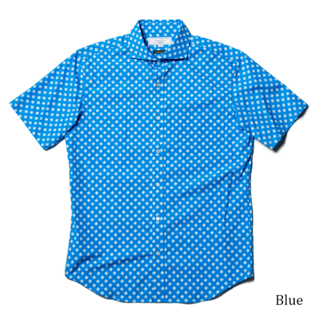 メンズ半袖アロハシャツ/Raindrop Hibi