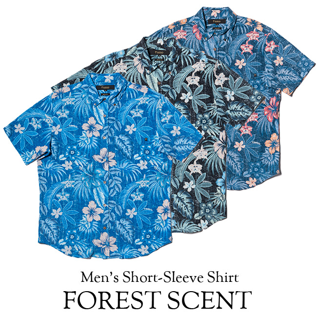 Paikaji アロハシャツ メンズ半袖アロハシャツ Forest Scent